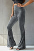 'Ruth' Ribbed High Waist Flare Pants - Celes Fashion